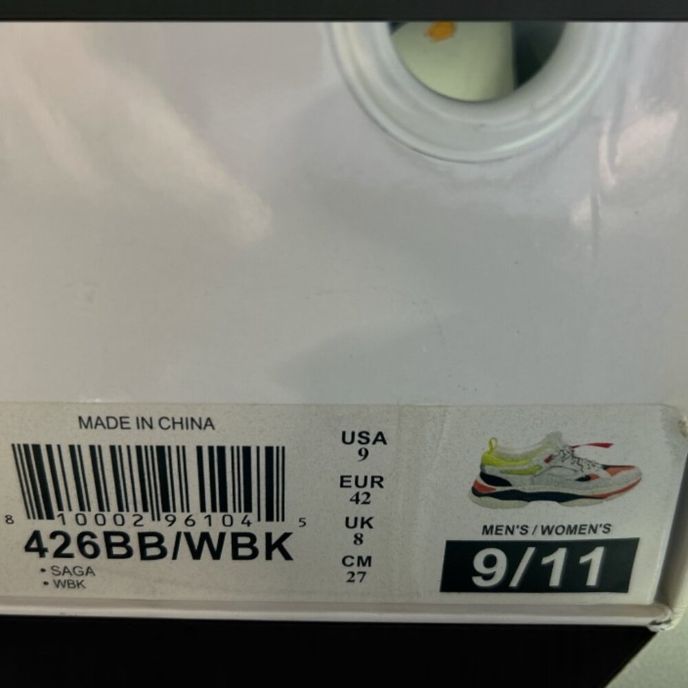 Brandblack Unisex Saga Sneakers - White/Lime - Size Men's 9 / Women's 11 - Picture 10 of 10